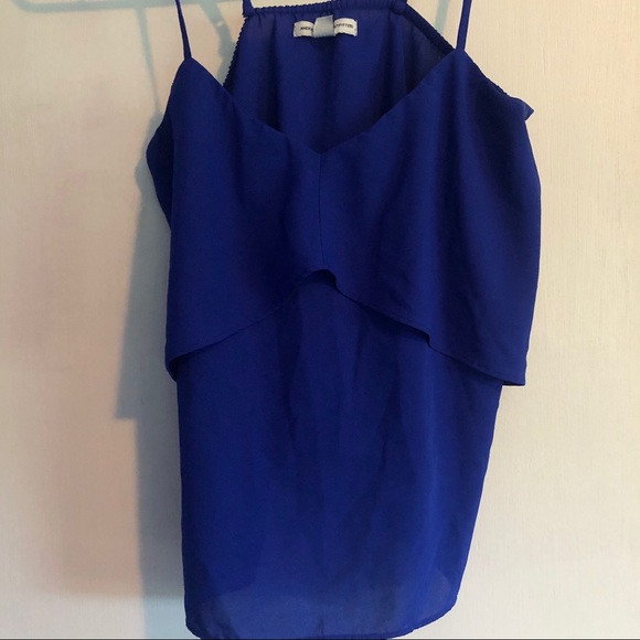 Royal Blue Ruffle Top - Picture 2 of 3